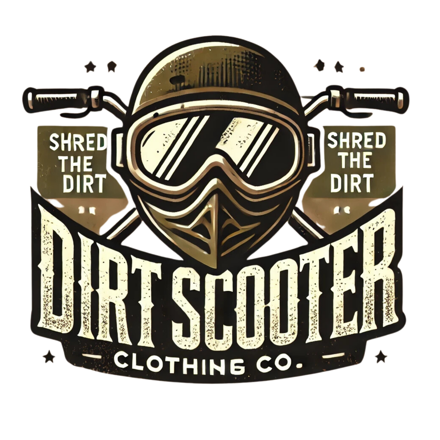 DSCC SHRED THE DIRT HELMET AND BARS T SHIRT