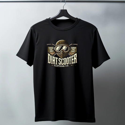 DSCC SHRED THE DIRT HELMET AND BARS T SHIRT